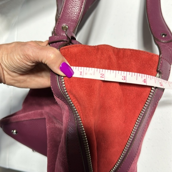 Tignanello Suede Shoulder Bag Purse - Picture 15 of 16